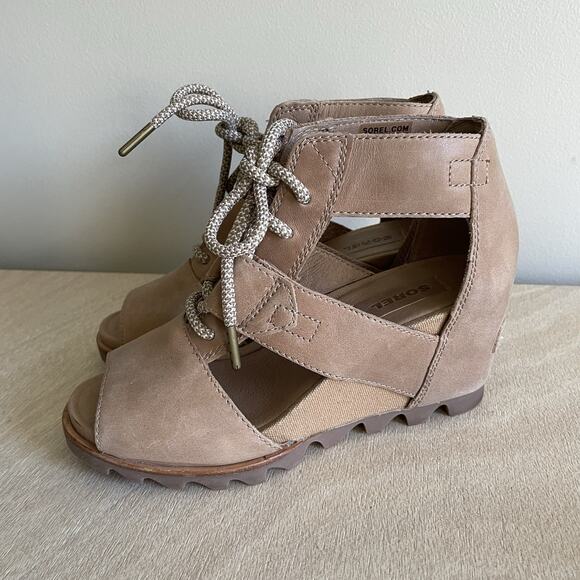 Sorel Joanie II Lace Up Wedge Sandals - Picture 1 of 12